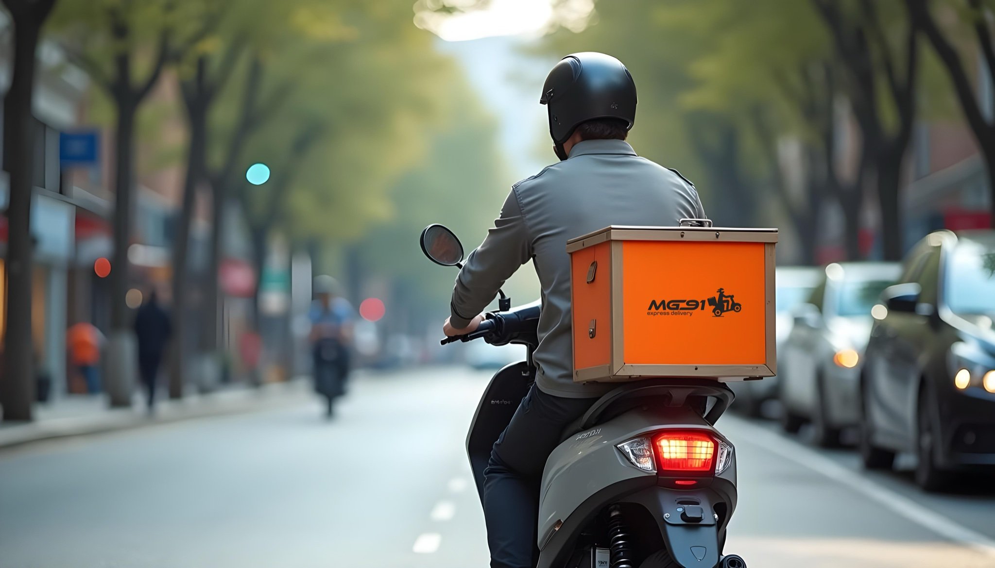 MG91expressdelivery kurir na iznajmljenom skuteru